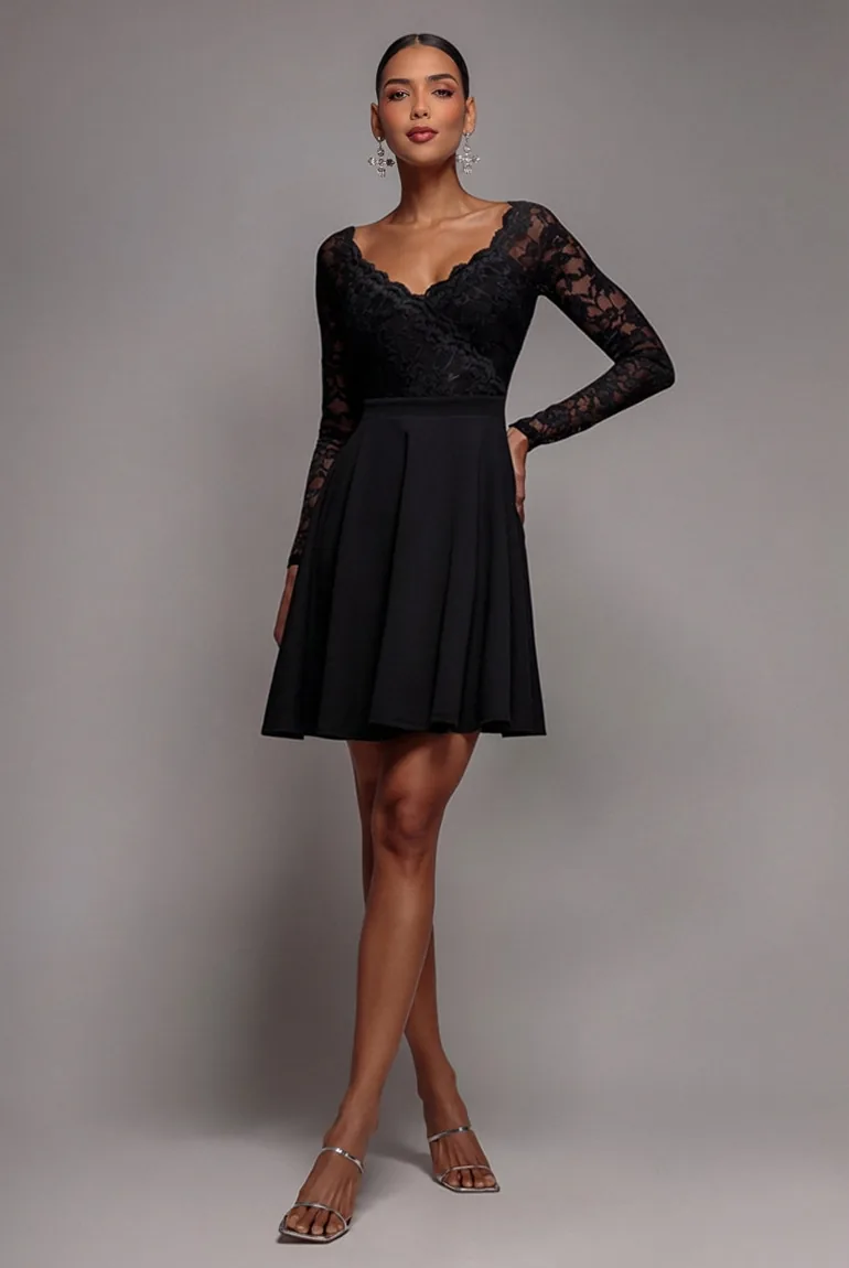 off the shoulder lace skater dress Bohemian Chic Lace Off-The-Shoulder Skater Dress