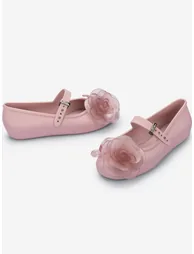 Mini Melissa Girls Soft Petals Ballerinas in Pink - 2