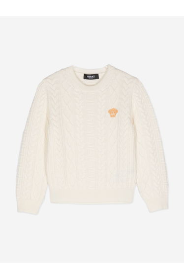 Kids Cable Knit Jumper in Ivory