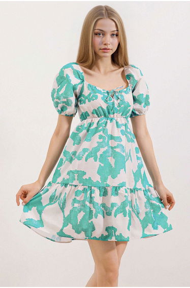 BDART Square Neck A-Form Mini Dress with Bow