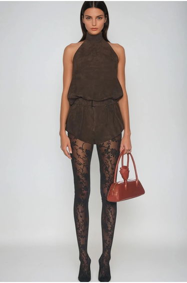 Bartolo Suede Halter Neck Top