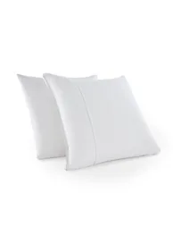 Set of 2 Cotton Cretonne Pillow Covers - 1