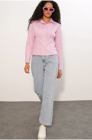 BDART Fitted Poplin Button-Up Short Shirt