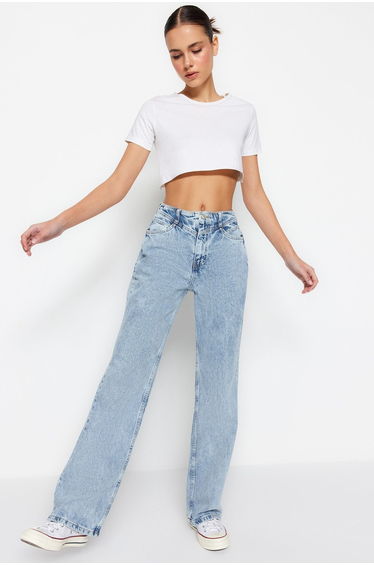 Jeans - Blue - Wide leg