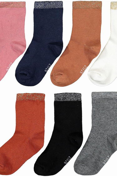 Pack of 7 Pairs of Socks in Cotton Mix