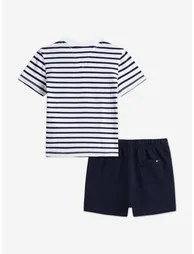 Tommy Hilfiger Baby Boys Essential Stripe T-Shirt and Shorts Set in Navy