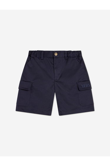Boys Logo Cargo Shorts in Blue