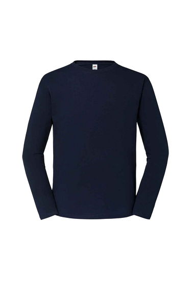 Fruit of the Loom Mens Iconic Long-Sleeved T-Shirt - Deep Navy