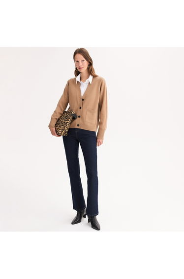 Cashmere Fine Knit Cardigan with Button Fastening