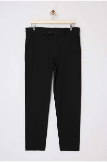 Black Men's Regular Fit Chino Transitional Pants