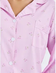 Ditsy Print Shirt and Pyjama Set - 2
