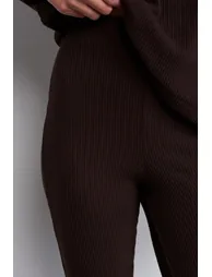 Dilvin High-Waist Flare Knit Pants - 3