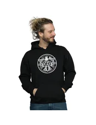 DC Comics Mens Supergirl TV Series Deo Crest Hoodie - Black - 1