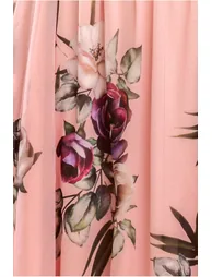Sustainable Printed Flutter Sleeve Maxi Dress - Peach by Goddiva - 3