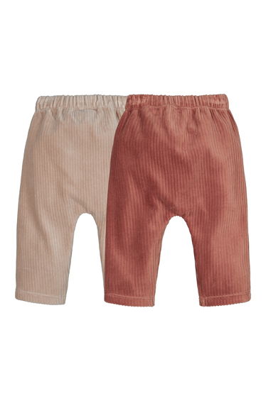 Pack of 2 Ribbed Velour Joggers in Cotton Mix product thumbnail 3
