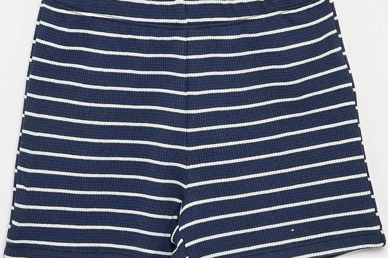 2-piece ribbed knit short pyjamas BLUE - 2