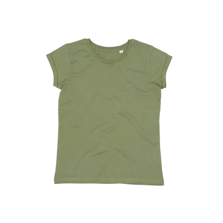 Mantis Womens/Ladies Roll Sleeve Tee - Soft Olive