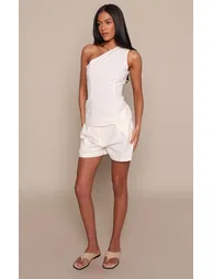 Tall Butter Yellow Cotton Tailored Shorts - 3
