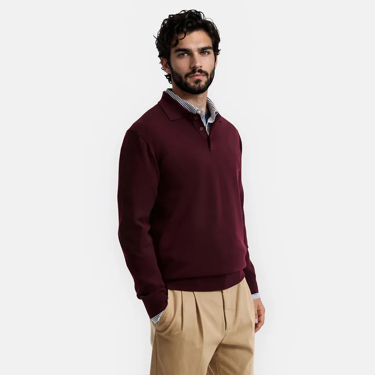 Wool Polo Jumper/Sweater - 1
