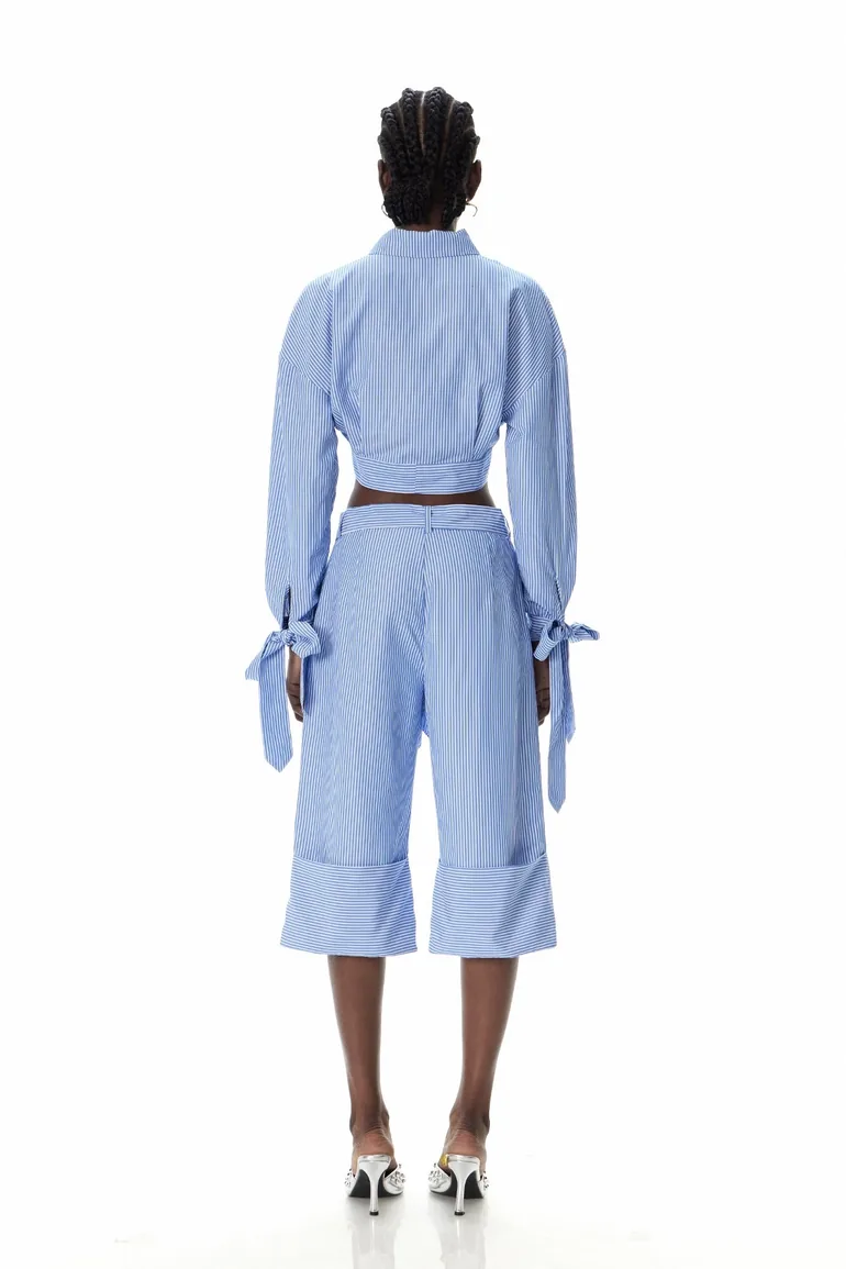 Culhwch Stripe Bow Pants Set - 3