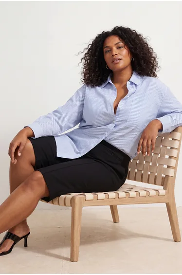 Plus Size Shirt - Blue - Oversize