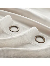 Montego Woven Effect Eyelet Curtain - 6