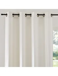 Montego Woven Effect Eyelet Curtain - 4