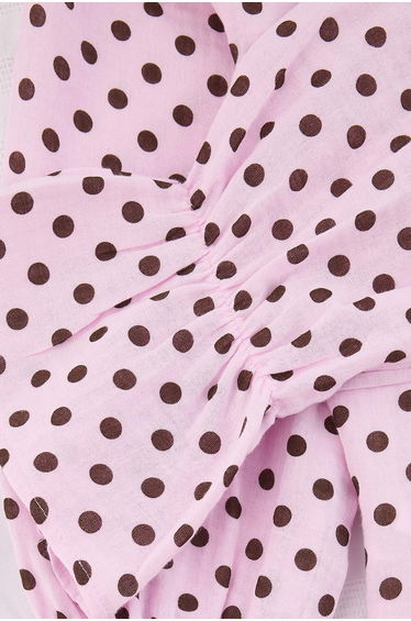 Pink 100% Cotton Polka Dot Muslin Woven Pajama Set product thumbnail 4