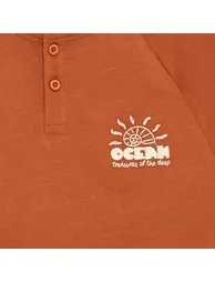 Embroidered Short-Sleeved T-shirt BROWN - 1