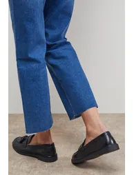 Bunny Leather Brogue Detail Tassel Loafers - 1