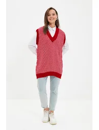 Sweater - Red - Fitted - 3