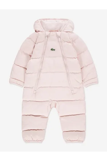Lacoste Baby Girls Solid Pramsuit in Pink