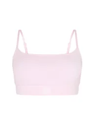 PrettyLittleThing Pink Sleep Rib Tonal Elastic Bralet - 4