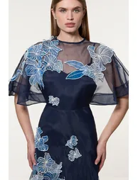 Tall Floral Applique Woven Maxi Dress - 2