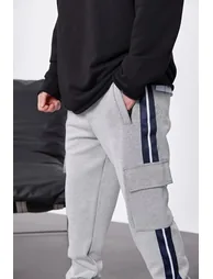 NOMARC Striped Tapered Cargo Joggers - 1