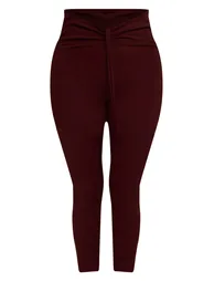 Plus Chocolate Sculpt Ruched Leggings - 4