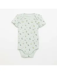 Printed cotton bodysuits - Pack of 3 BLUE - 4