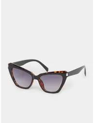Tortoiseshell Print Polarized Cat Eye Sunglasses - 2