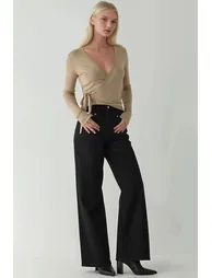 High Waist Wide Leg Denim Jeans