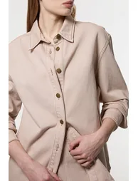 Coloured Denim Button Jacket - 2