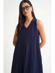 Mixray V-Neck Maxi Dress - 3