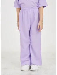 Embossed Textured T-Shirt and Wide Leg Pants Set - 5