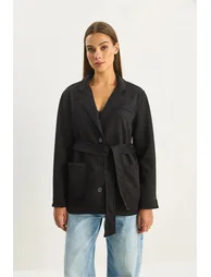 LUCCI Faux Suede Button-Up Jacket - 3