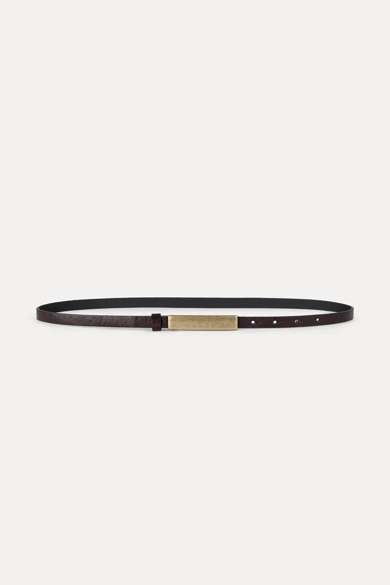 Thin Belt With Rectangular Buckle