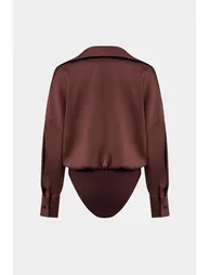 Patchwork Satin Bodysuit - 3