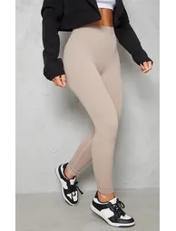 Stone Contour Rib Cuffed Detail Leggings - 1