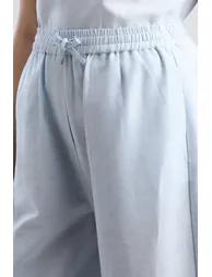 Wide Leg Drawstring Pants - 4