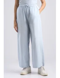 Wide Leg Drawstring Pants - 1