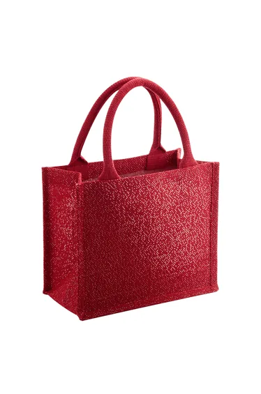 Westford Mill Shimmer Jute Mini Gift Bag - Natural Gold
