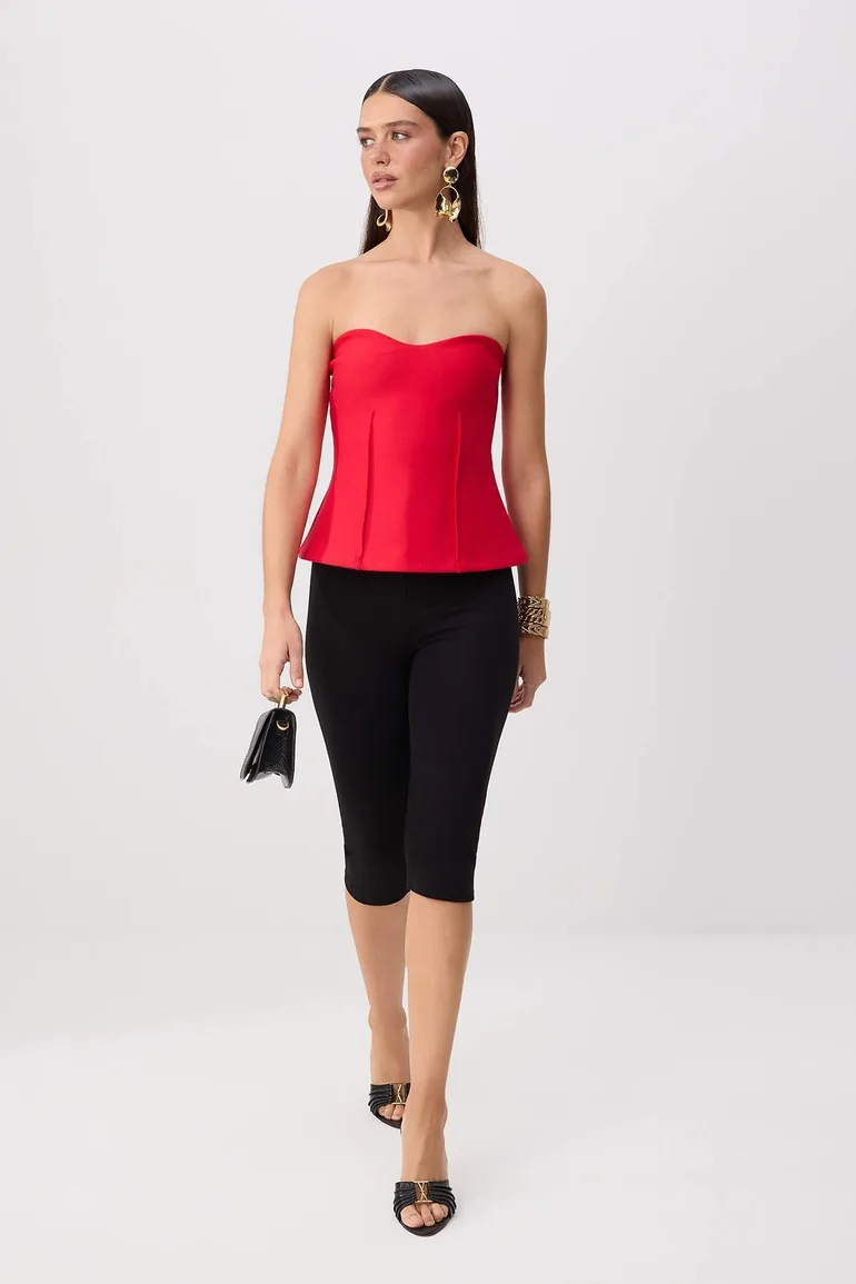 Red Heart Collar Body-Hugging Bustier